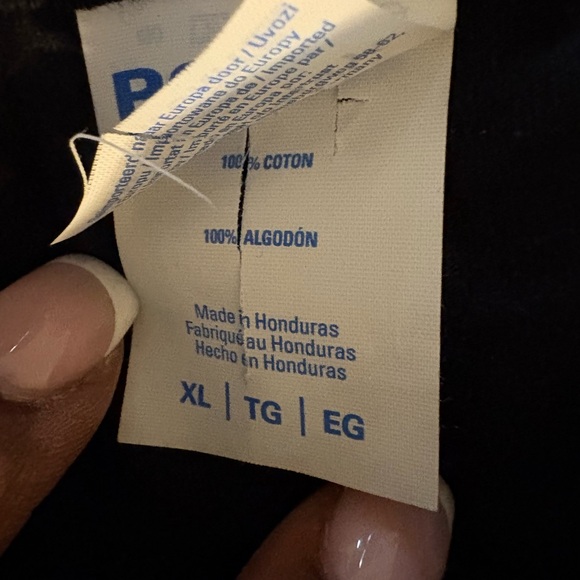 Black Graphic Tee with White Script - Picture 3 of 4